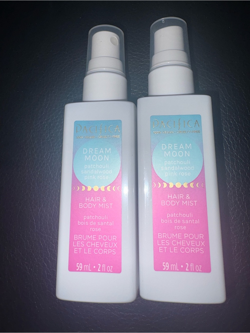 Pacifica Dream Moon Hair & Body Mist - Pink & Aqua Packaging